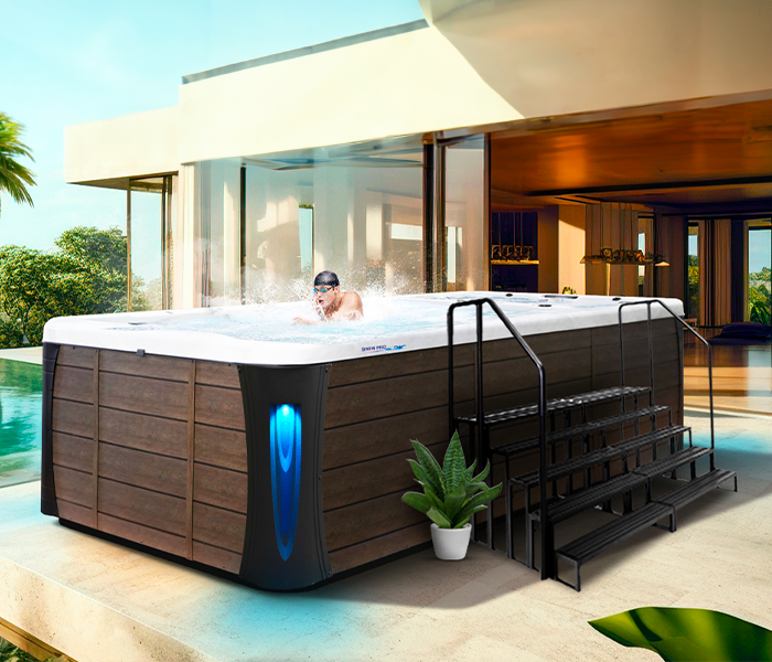 Calspas hot tub being used in a family setting - Lauderhill